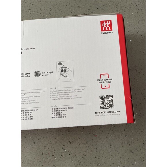 ZWILLING Fresh & Save Set 3-pc Vacuum Sealer Bag for Food, 2 1/4 Gallon UNOPENED - Picture 9 of 10
